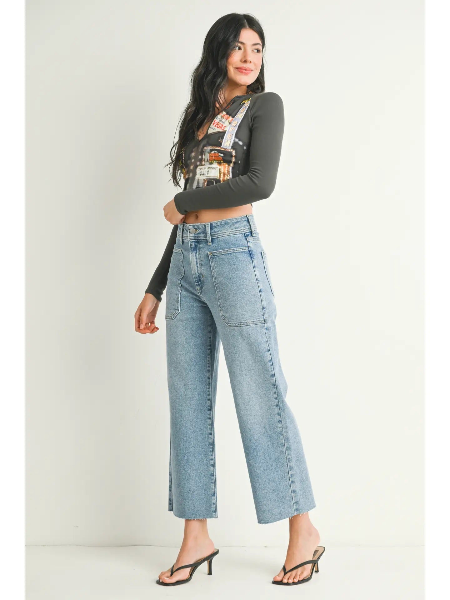The Nautical Wide Leg Light Denim