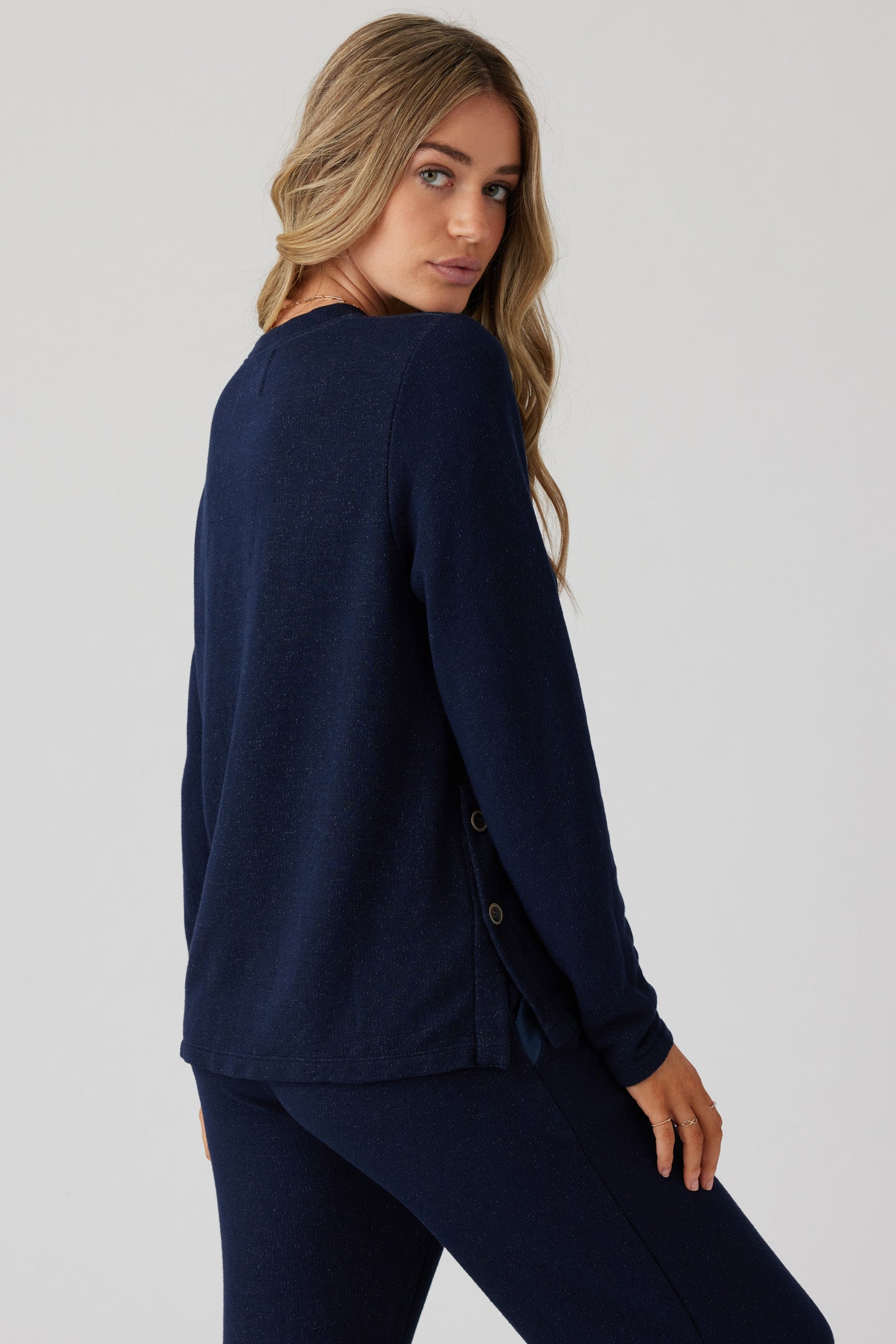 Sol Angeles, Brushed Boucle Long Sleeve Top