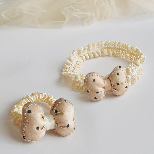 Sweet 2-Pack Plush Bow Hair Tie for Baby Toddler Girls