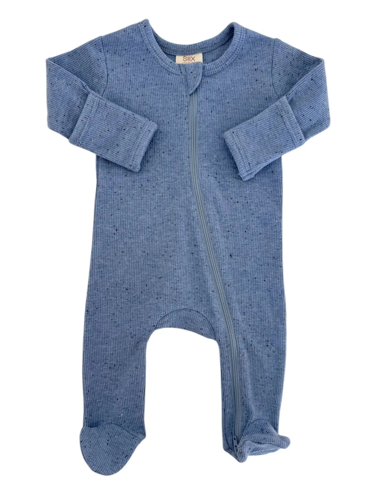 Blue Speckle 2-Way Zip Footie