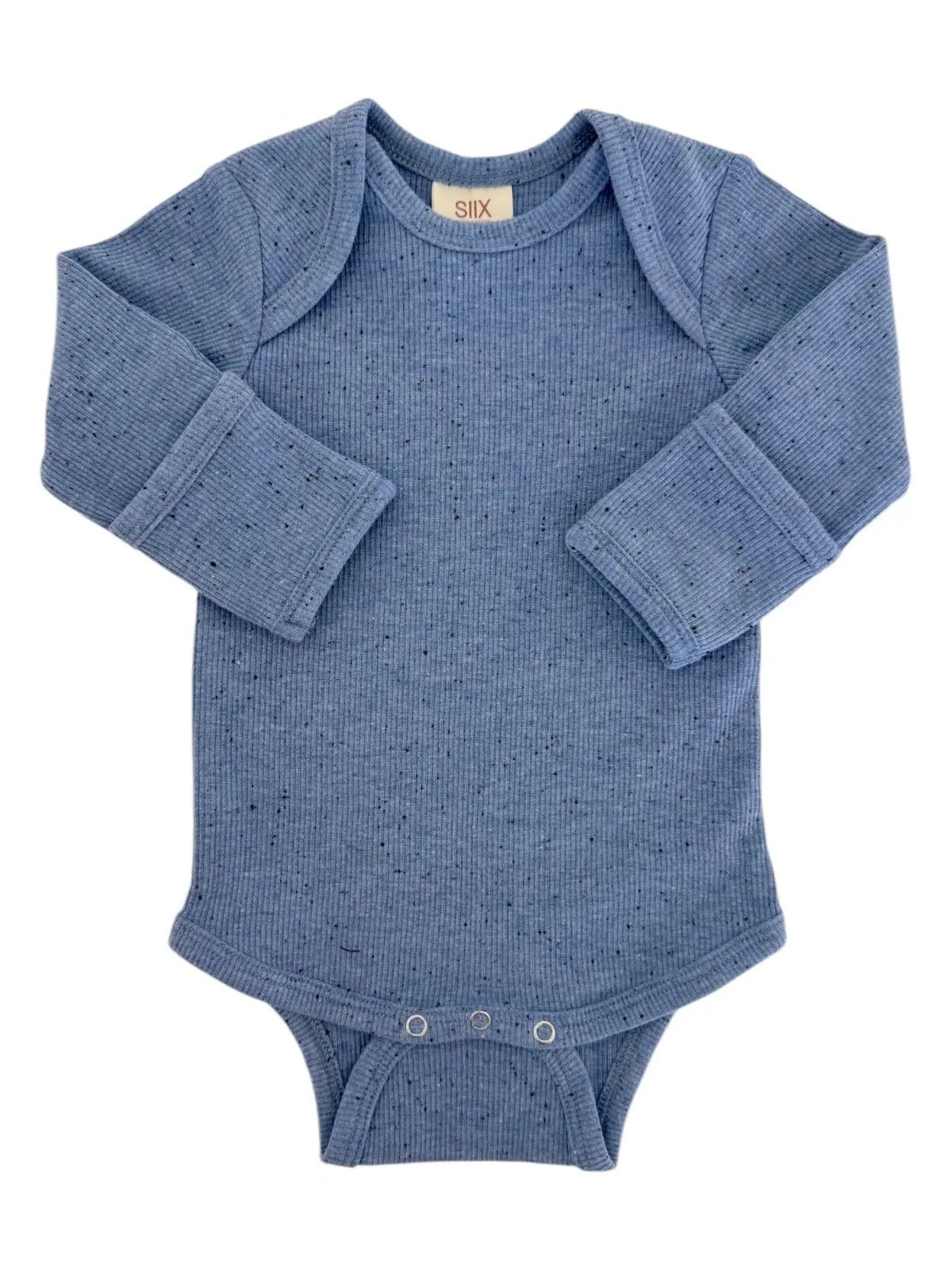 Blue Speckle Long Sleeve Bodysuit