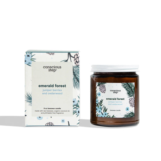 Conscious Step, Candles That Plant Trees - Emerald Forest