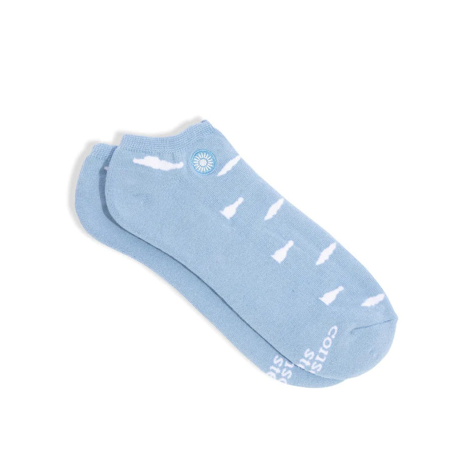 Conscious Step, Ankle Socks That Support Mental Health - Blue Clouds - Boutique Dandelion