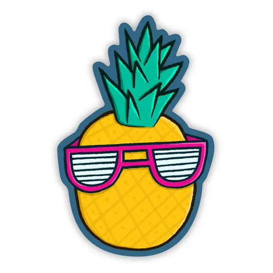 Little Hiker Bird, Cool Pineapple Vinyl Sticker