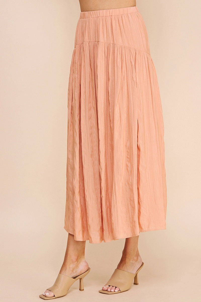 Allie Rose, Crinkle Sateen Maxi Skirt