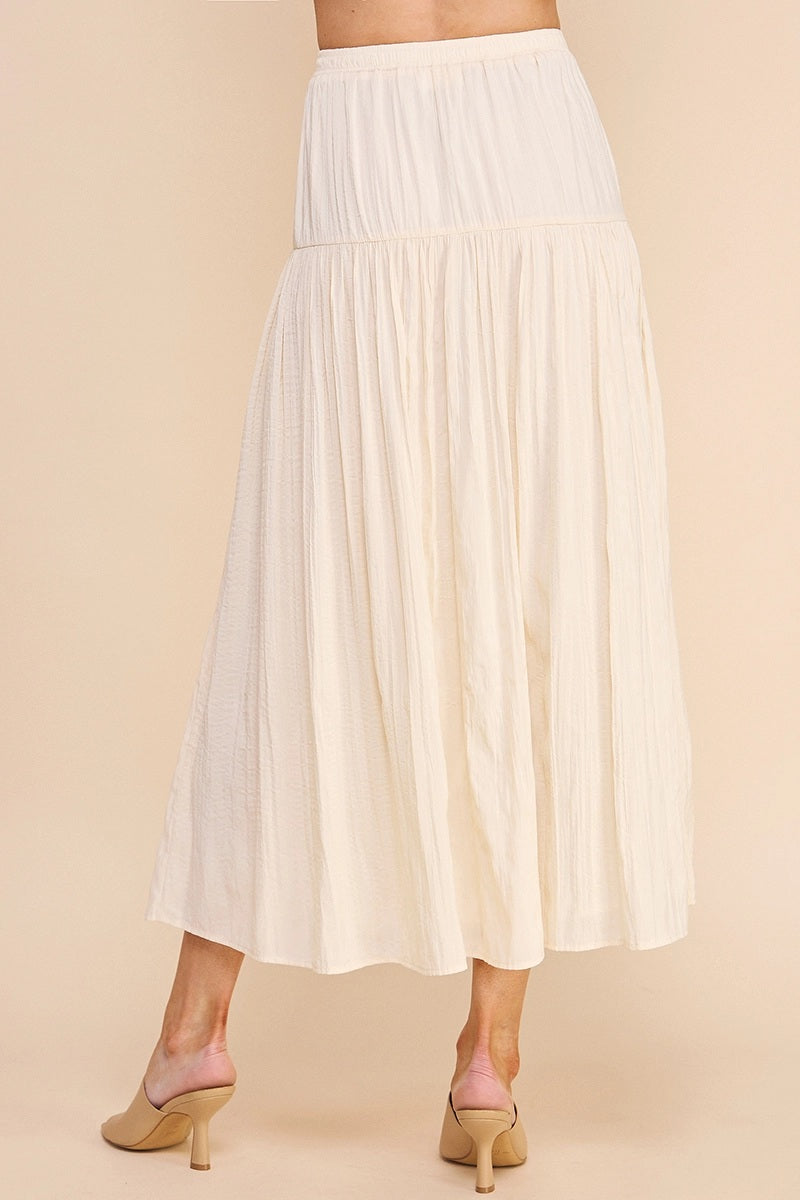 Allie Rose, Crinkle Sateen Maxi Skirt