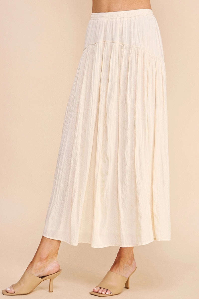 Allie Rose, Crinkle Sateen Maxi Skirt