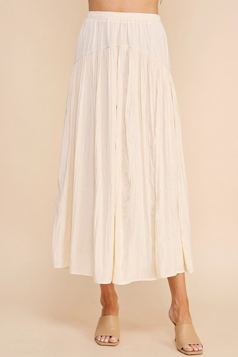 Allie Rose, Crinkle Sateen Maxi Skirt