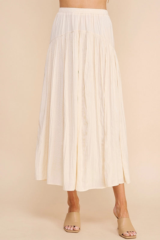 Allie Rose, Crinkle Sateen Maxi Skirt