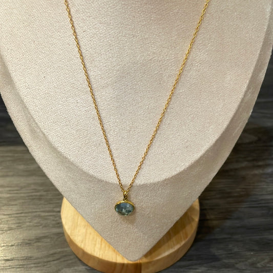 Blue Topaz Stone Necklace