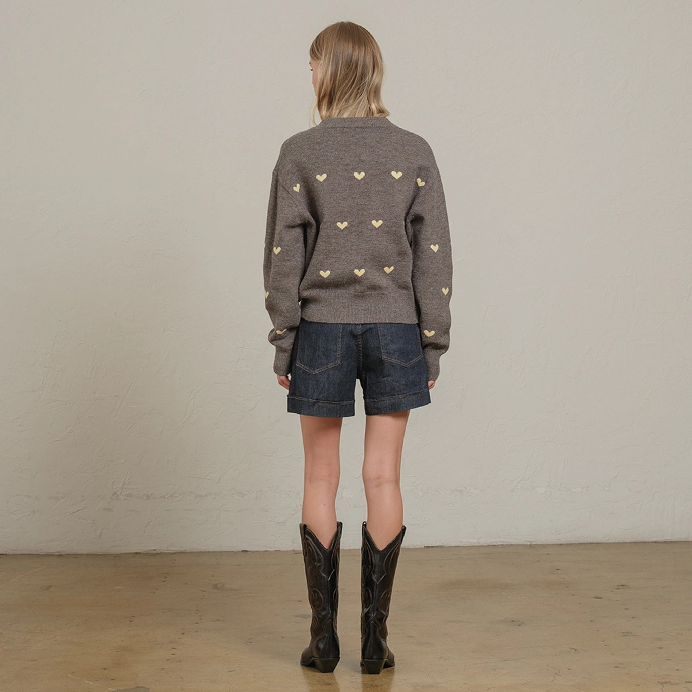 Heart Point Knit Sweater