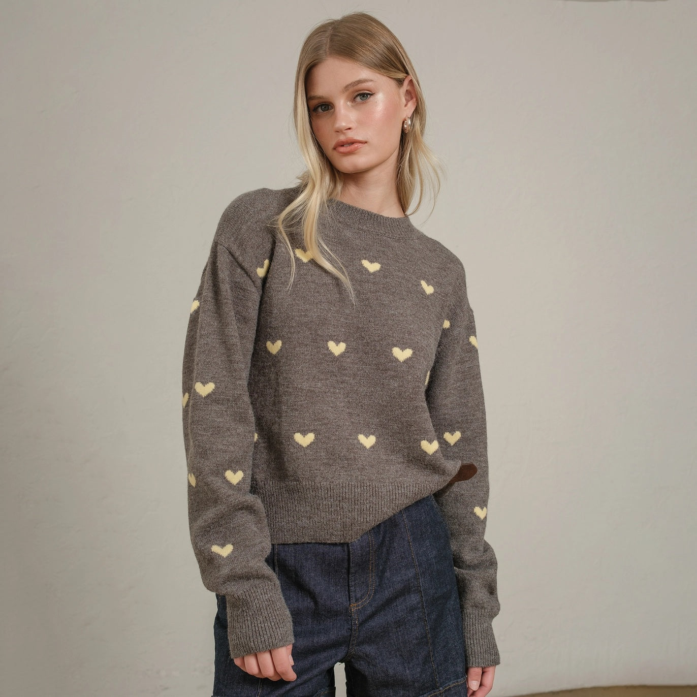 Heart Point Knit Sweater
