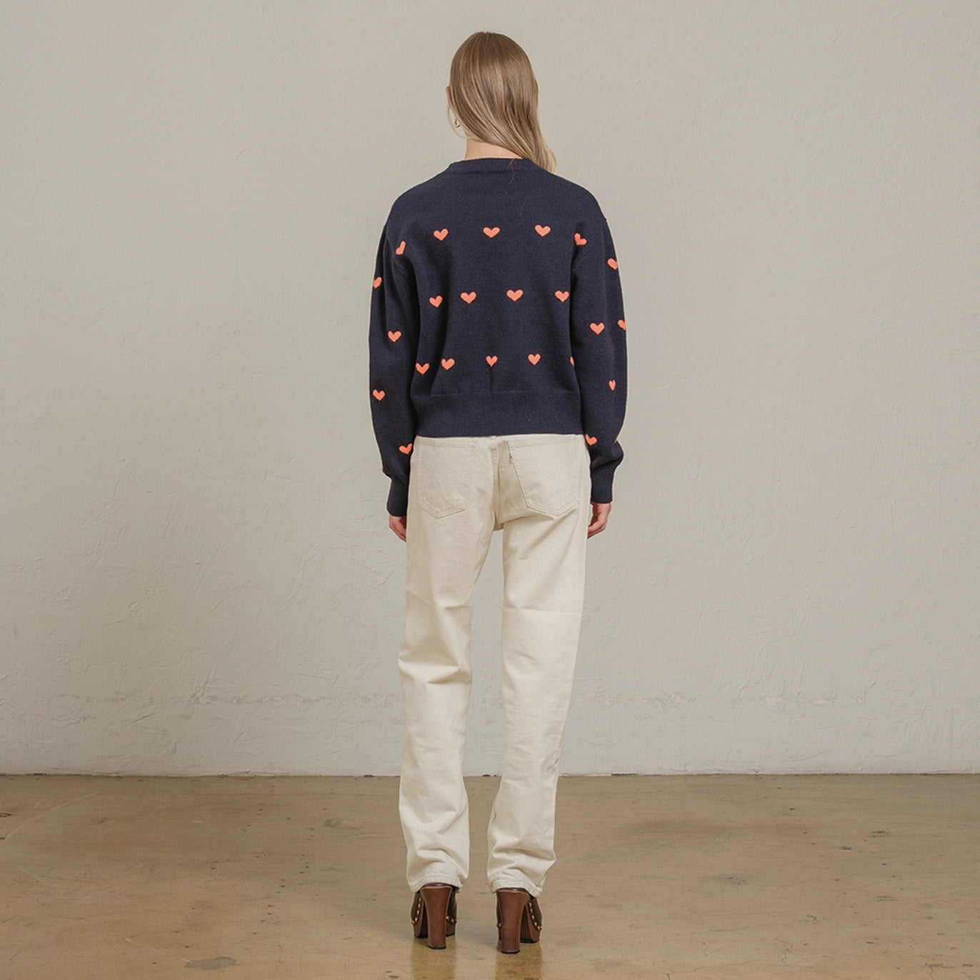 Heart Point Knit Sweater