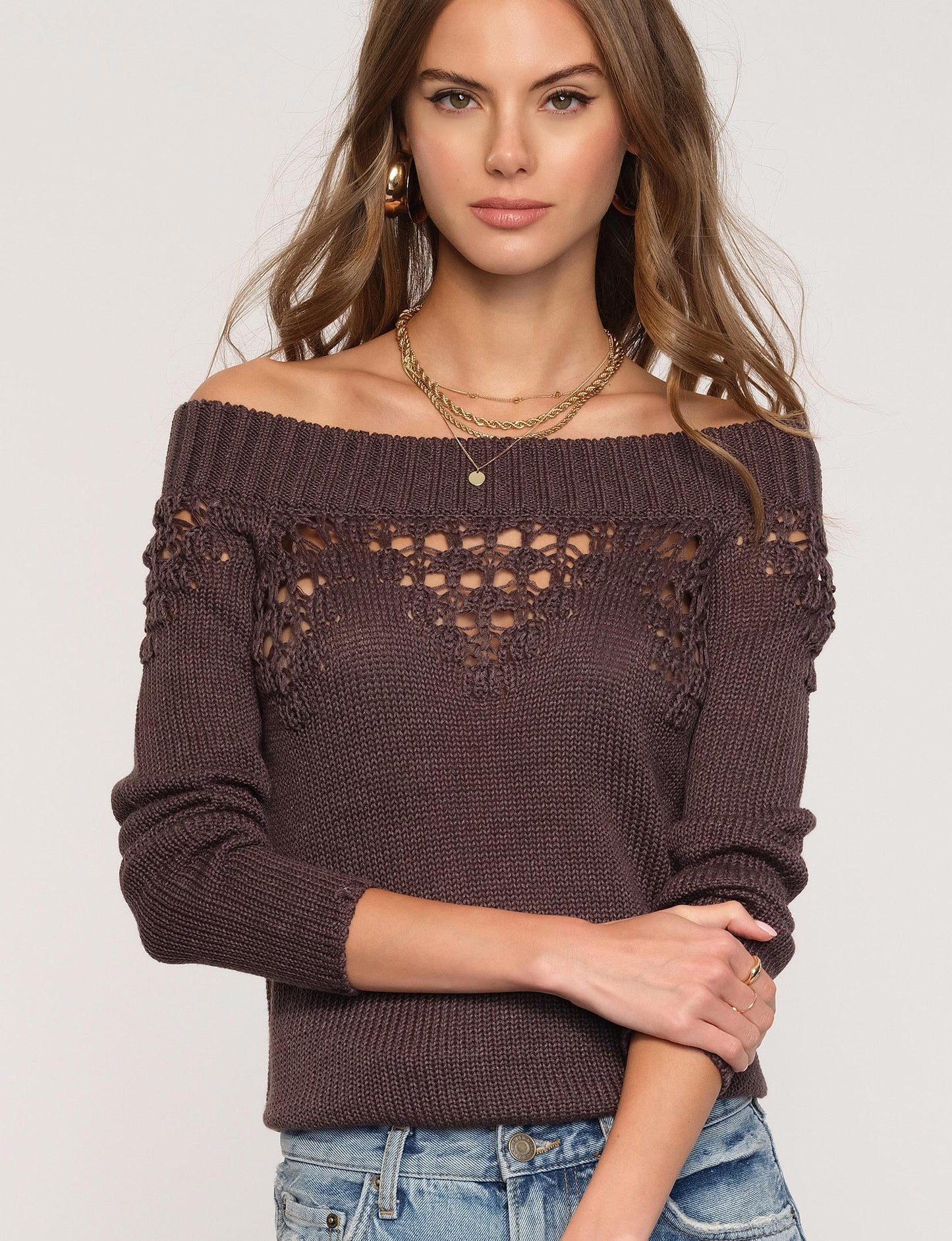 Heartloom, Carina Sweater in Mocha - Boutique Dandelion