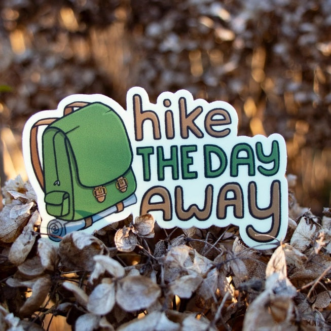 Little Hiker Bird, Hike the Day Away Vinyl Sticker