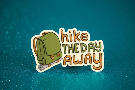 Little Hiker Bird, Hike the Day Away Vinyl Sticker