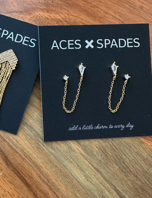 Aces x Spades, Rene Double Stud Earrings
