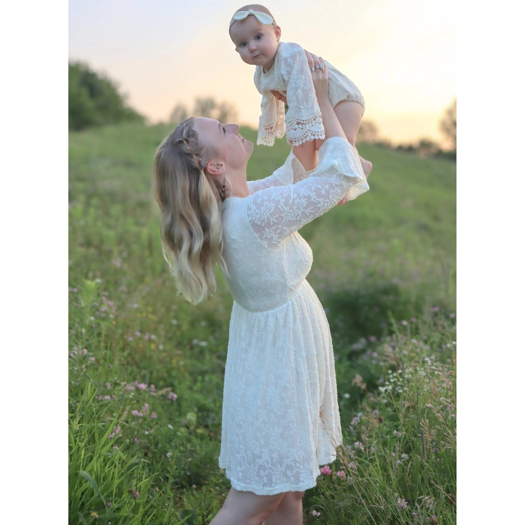 Mommy & Me Ivory Lace Dress - Infant