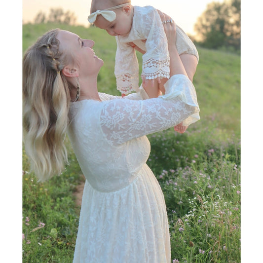 Mommy & Me Ivory Lace Dress - Infant