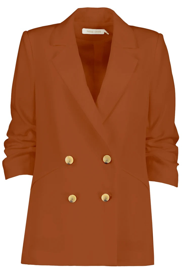 Bishop + Young, Riviera Blazer in Soleil Rust Burnt Orange - Boutique Dandelion