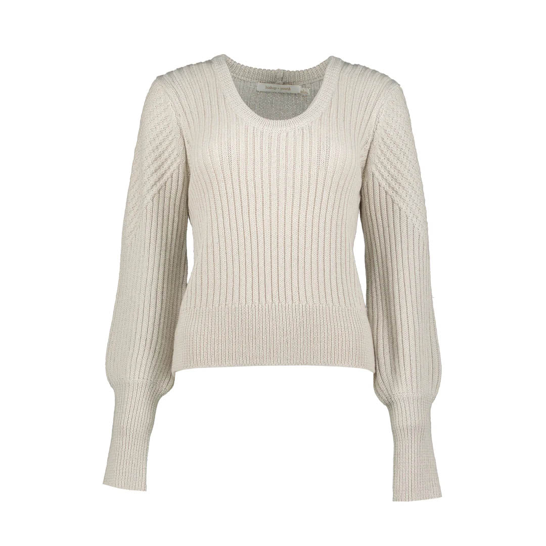Bishop + Young, Marceille Ribbed Sweater in Grey - Boutique Dandelion