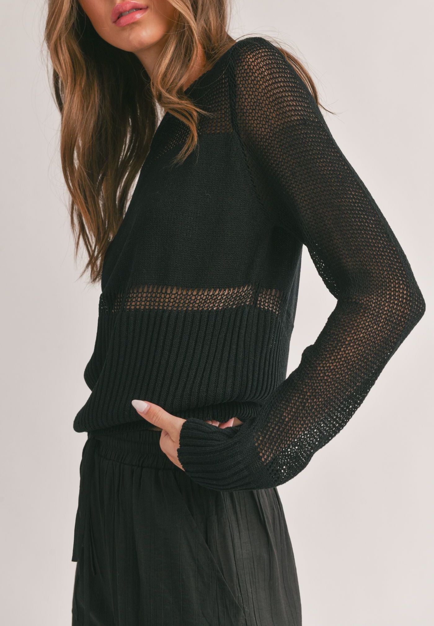 Sage The Label, Something to Desire Sweater in Black - Boutique Dandelion