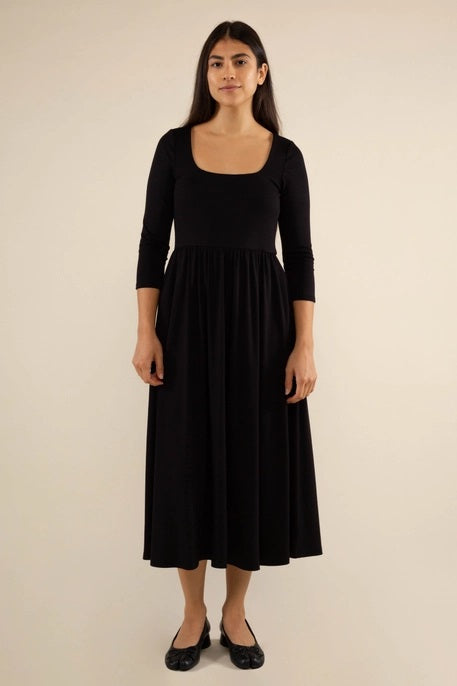 midi swing dress with sleeves Lake 3/4 Sleeve 3XL / Black extended:303134 style skirt with plenty Green Floral Open Back Size:W:30in x D:20in x H:40in