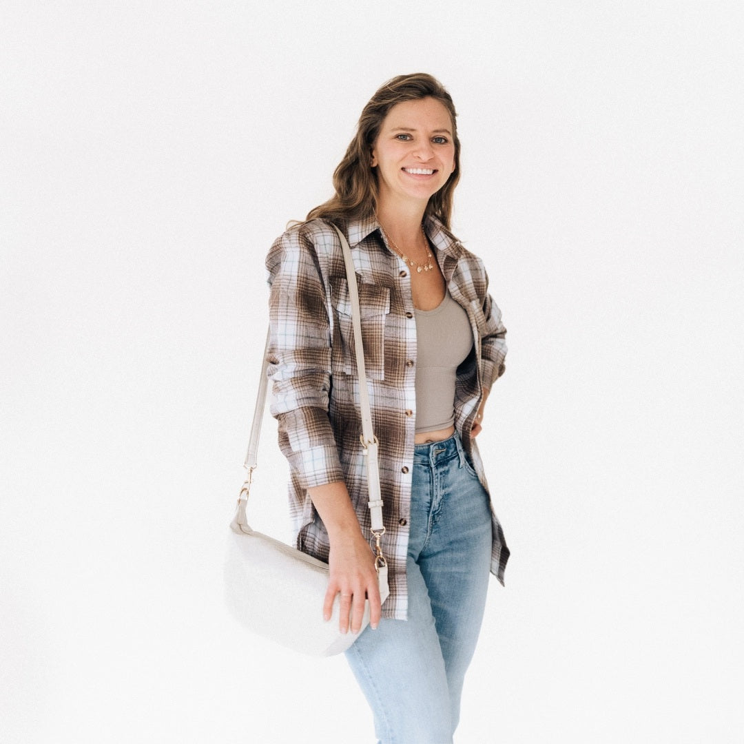 Family Matching Lightweight Brown Flannel - Adult