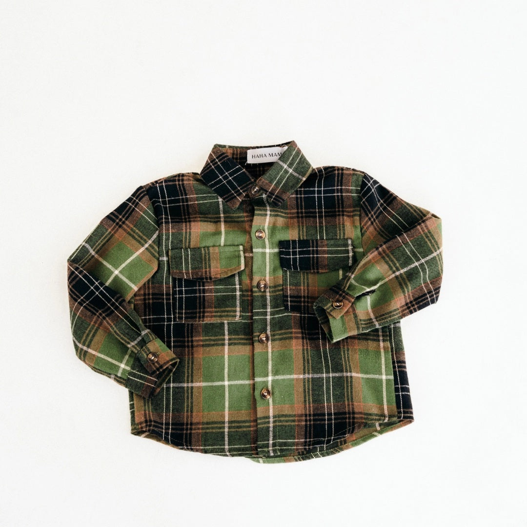 Family Matching Lightweight Green Flannel - Child