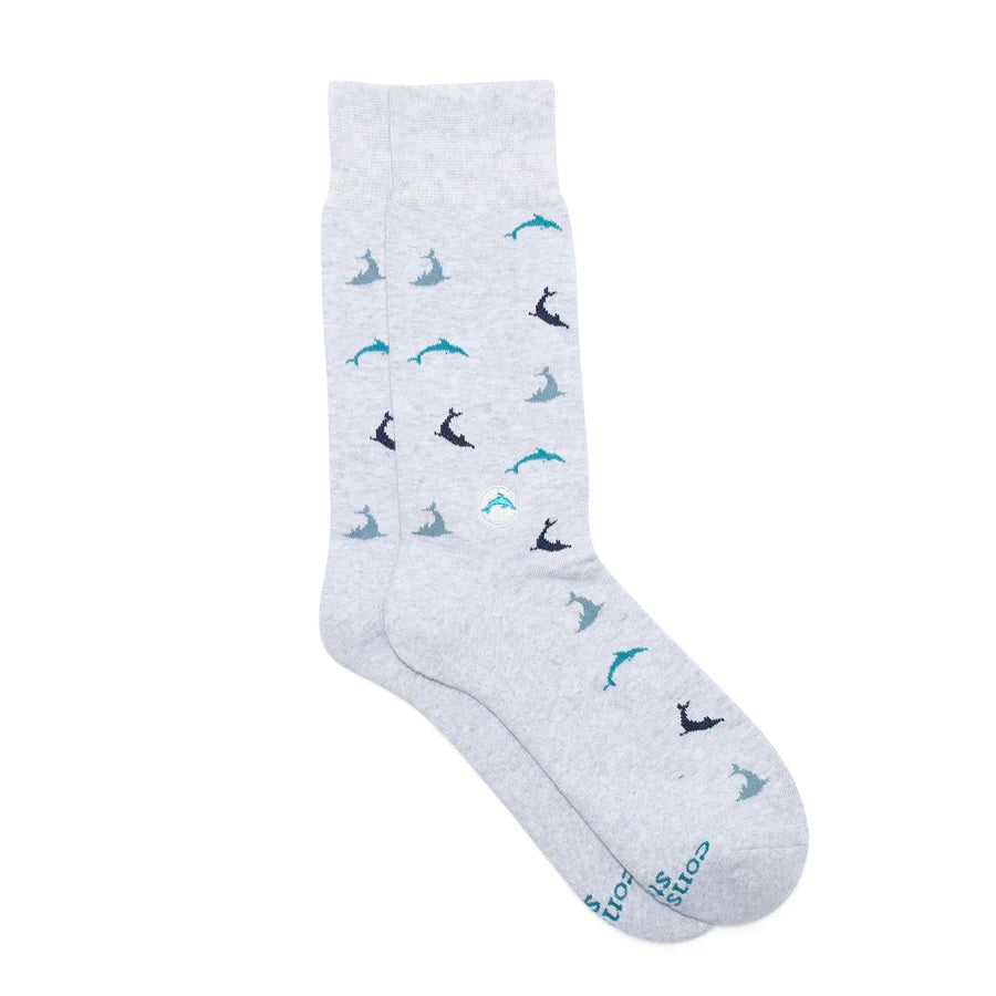Conscious Step, Socks That Protect Dolphins - Fin Flipping Dolphins - Boutique Dandelion