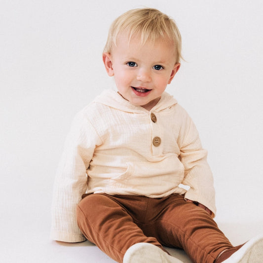 Mommy & Son Muslin Hooded Shirt - Infant