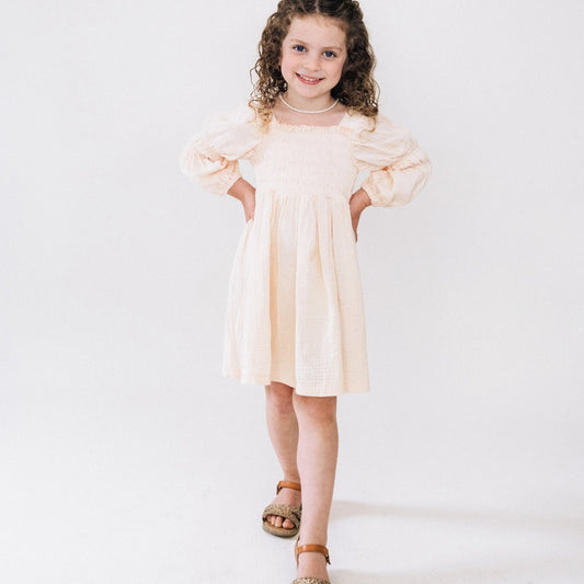 Mommy & Me Muslin Puffed Sleeve Dress - Child