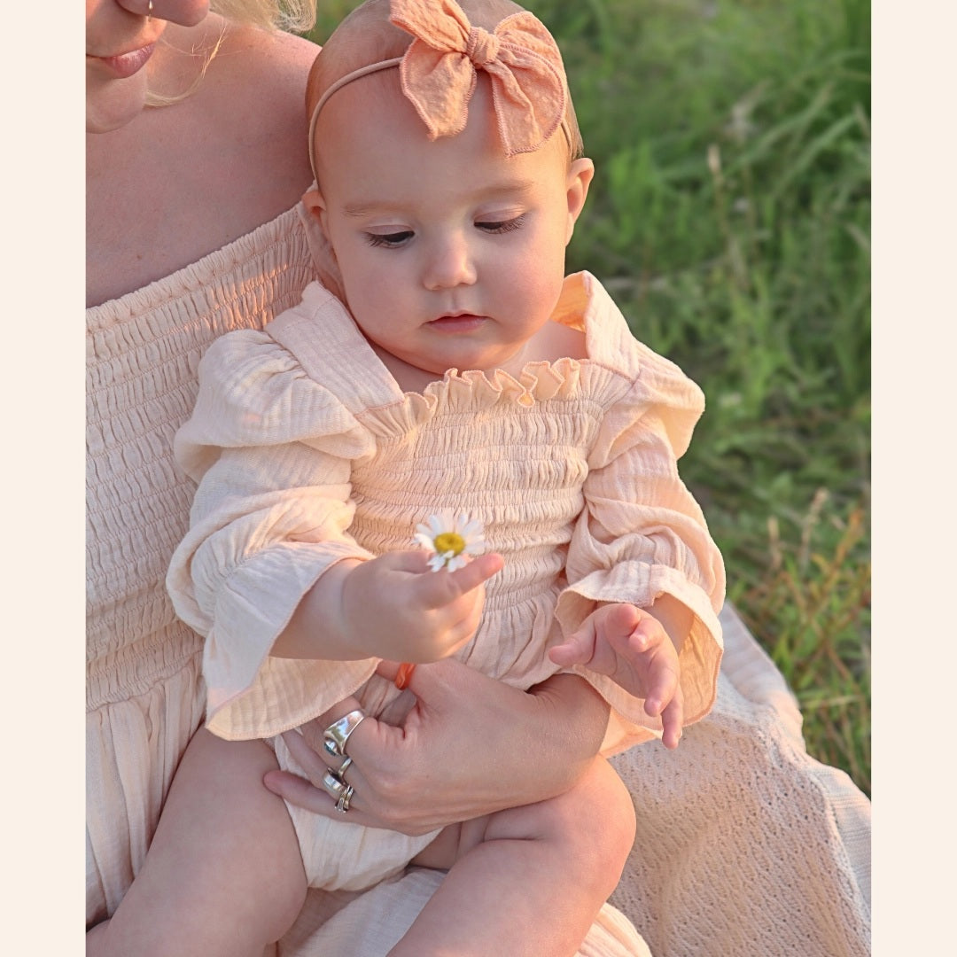 Mommy & Me Muslin Puffed Sleeve Dress - Infant
