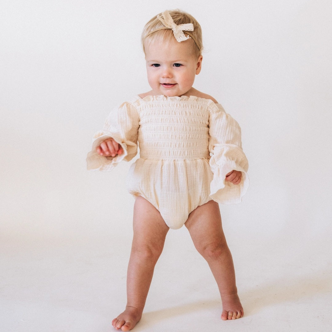 Mommy & Me Muslin Puffed Sleeve Dress - Infant