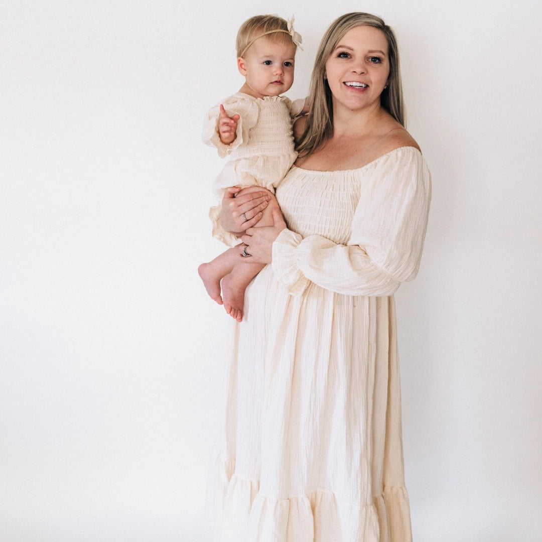 Mommy & Me Muslin Puffed Sleeve Dress - Women