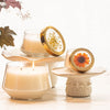 Rosy Rings, Harvest Pumpkin Pressed Floral Candle
