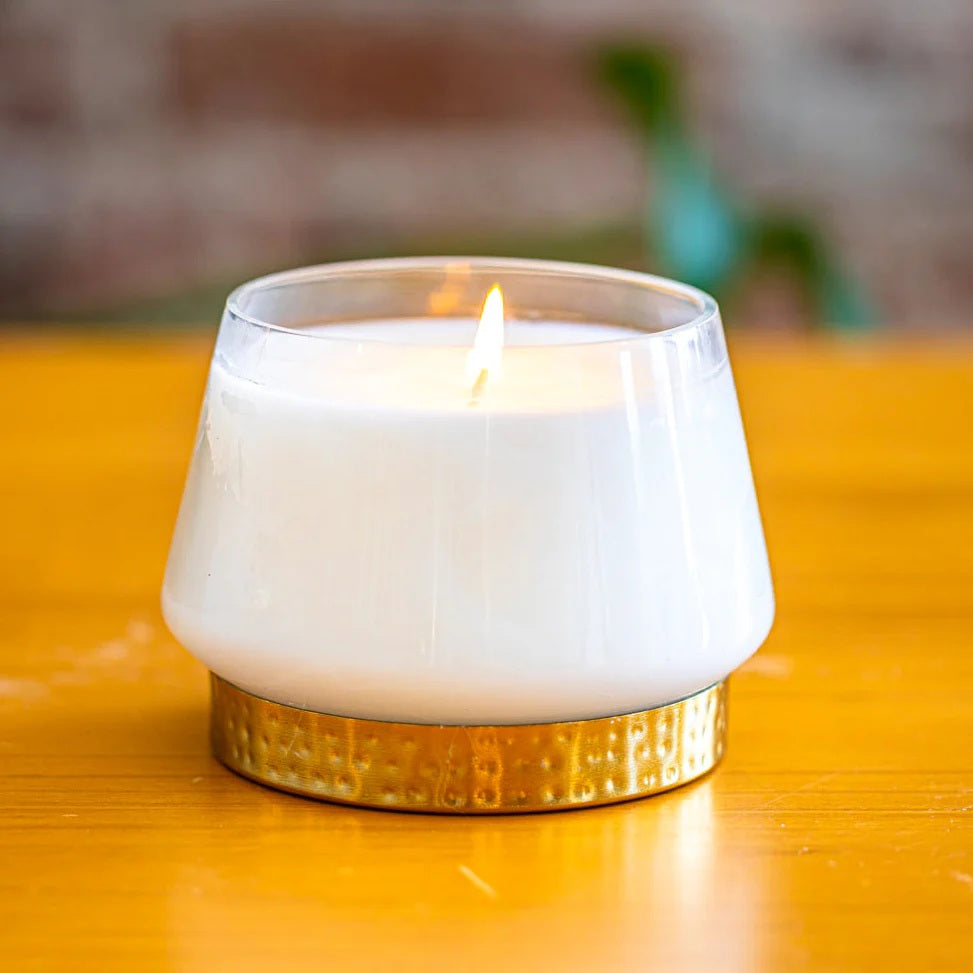 Rosy Rings, Forest Pressed Flower Candle