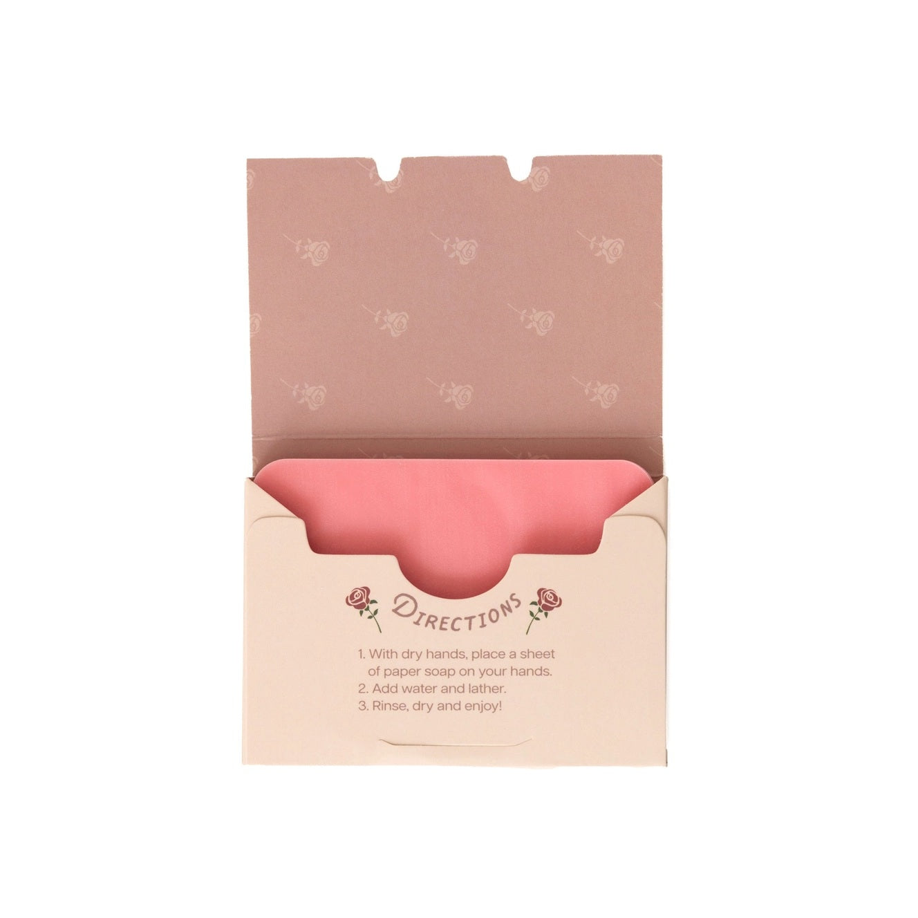 Paper Soap – Rose Scent, Travel Size, 50 Sheets