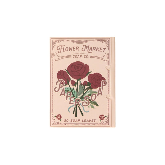 Paper Soap – Rose Scent, Travel Size, 50 Sheets