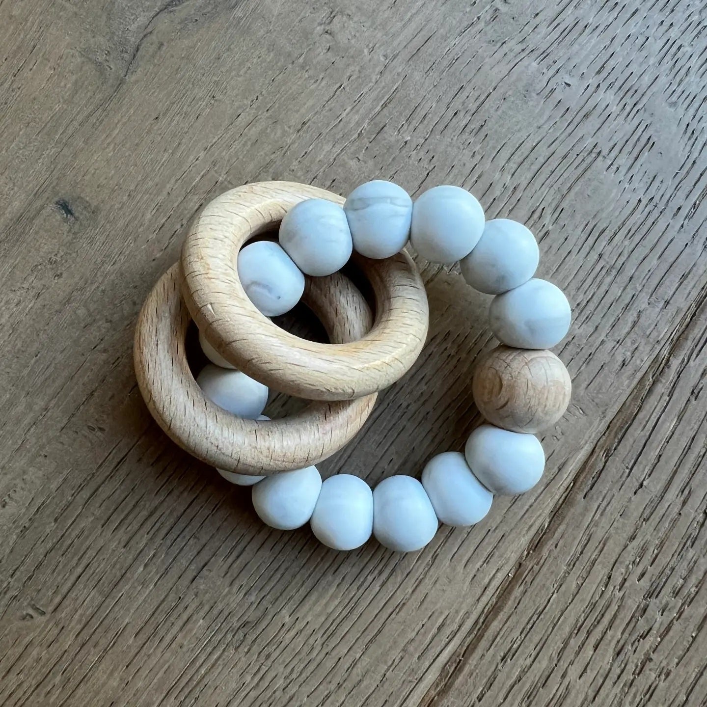 Wood + Silicone Teether Ring