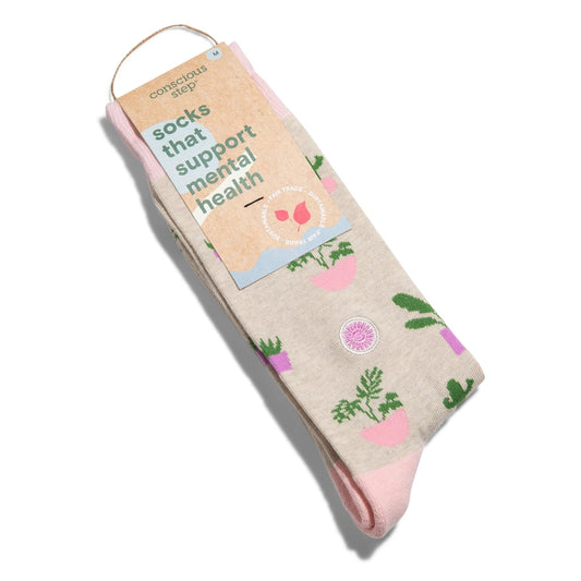 Conscious Step, Socks That Support Mental Health - Happy Houseplants