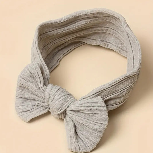 Stretchy Soft Wide Bow Headband for Baby Girls