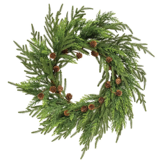 Soft Needle Pine & Cones Wreath