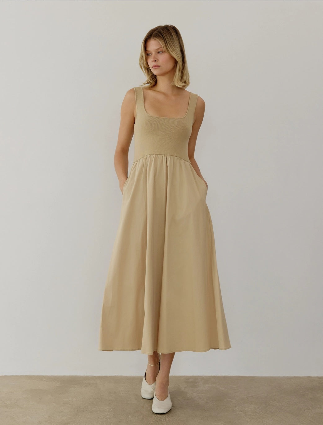 All Row Lucinda Dress | Khaki