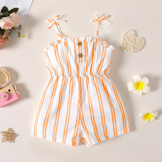 Bowknot Cami Romper For Toddler Girl