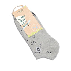 Conscious Step, Ankle Socks That Save Cats - Grey Clever Kittens