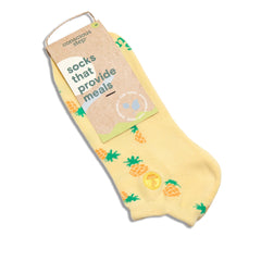 Conscious Step, Ankle Socks That Protect Meals - Golden Pineapples
