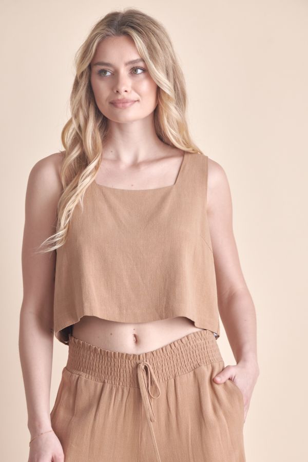 Linen Square Neck Tank