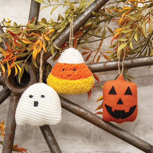 Candy Corn Halloween Plush Ornament