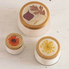 Rosy Rings, Harvest Pumpkin Pressed Floral Candle